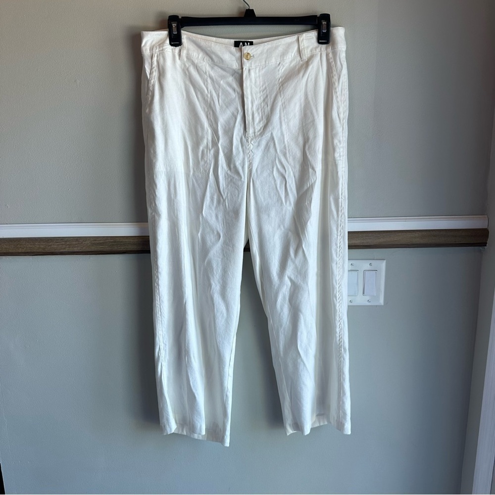Alp N Rock ANR+ LACEY Ivory Linen Blend Cropped Pants - Picture 2 of 4